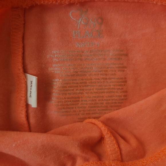 Gap Girl Purple Flutter Sleeves w/Orange Flowers Size 4 Years & Shorts Size 4 - Picture 4 of 4